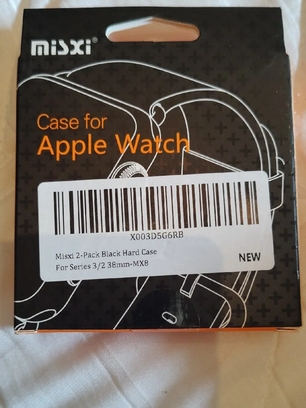 2 Packs Black Case for Apple Watch - Protective Cover Series 3 /2 38Mm - MX8